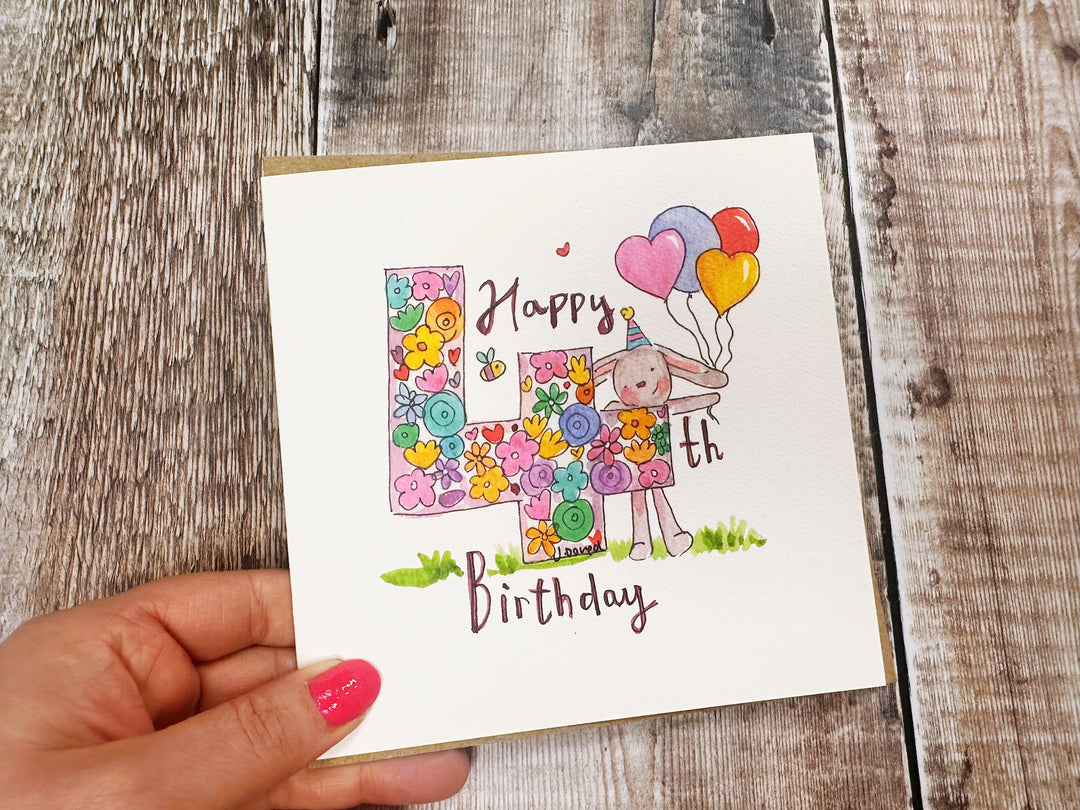 Happy 4th Birthday Personalised Greeting card