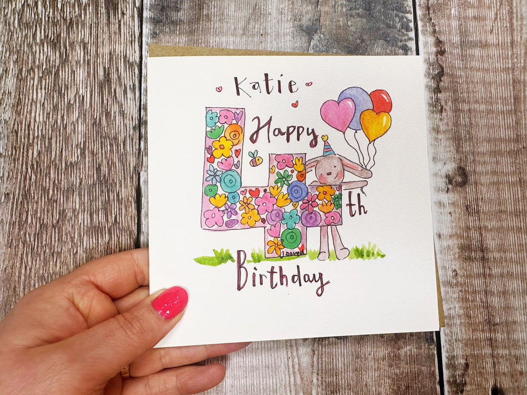 Happy 4th Birthday Personalised Greeting card