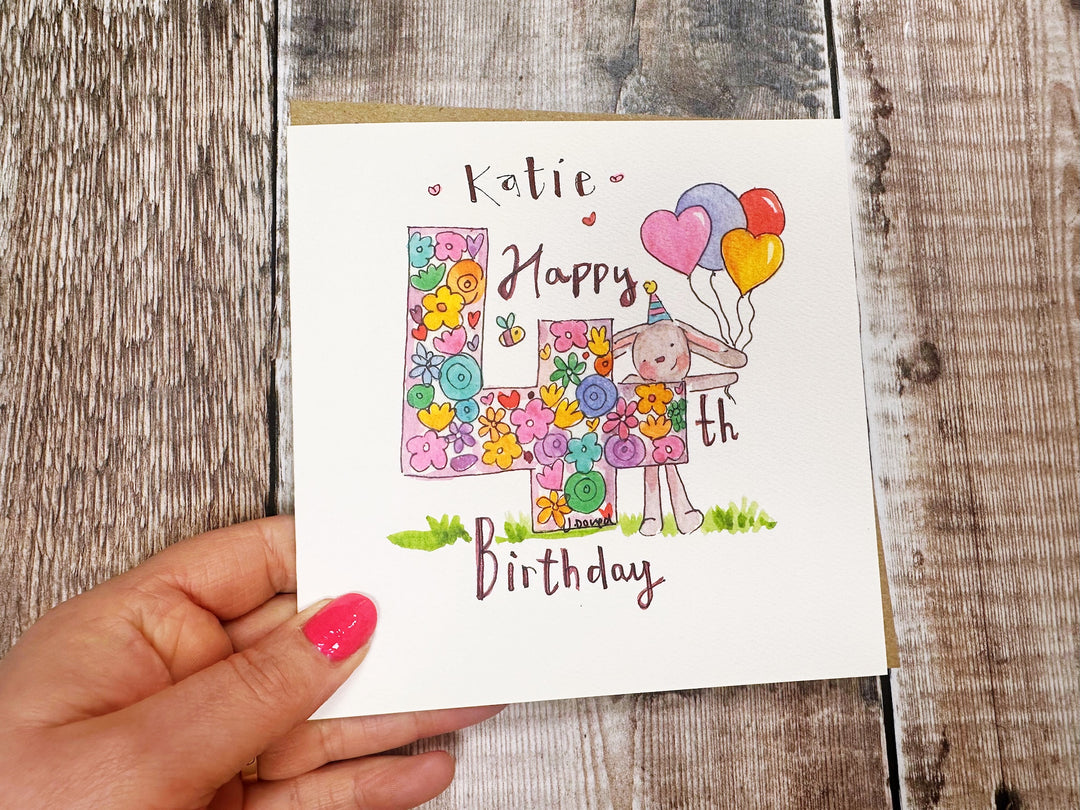 Happy 4th Birthday Personalised Greeting card