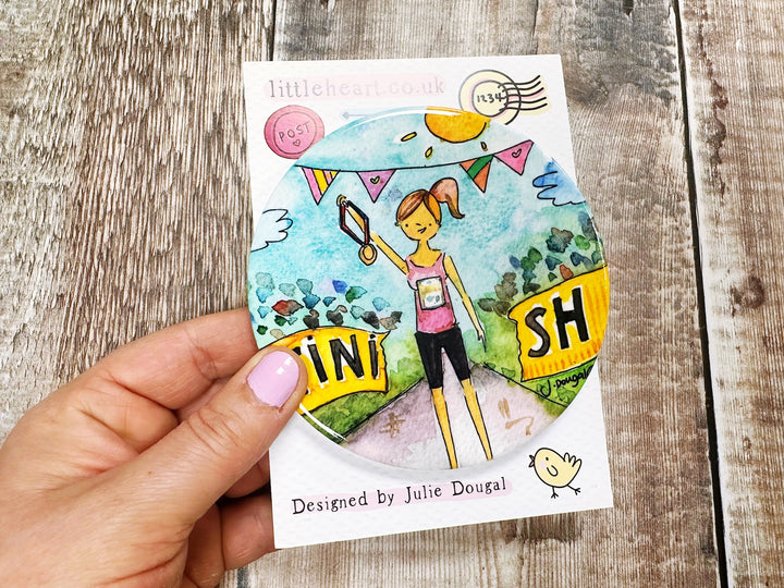 Marathon Runner Cute ceramic coaster