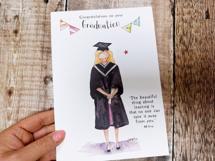A5 Girl Graduation Card - Personalised