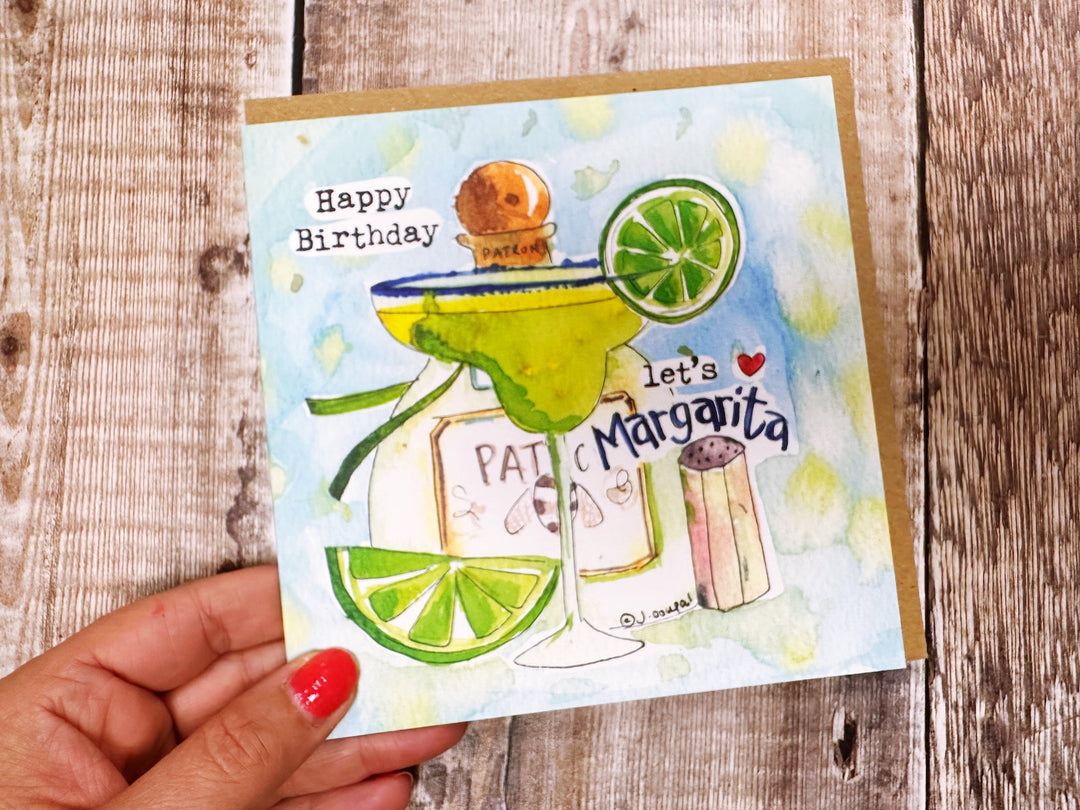 Happy Birthday Margarita Greeting Card