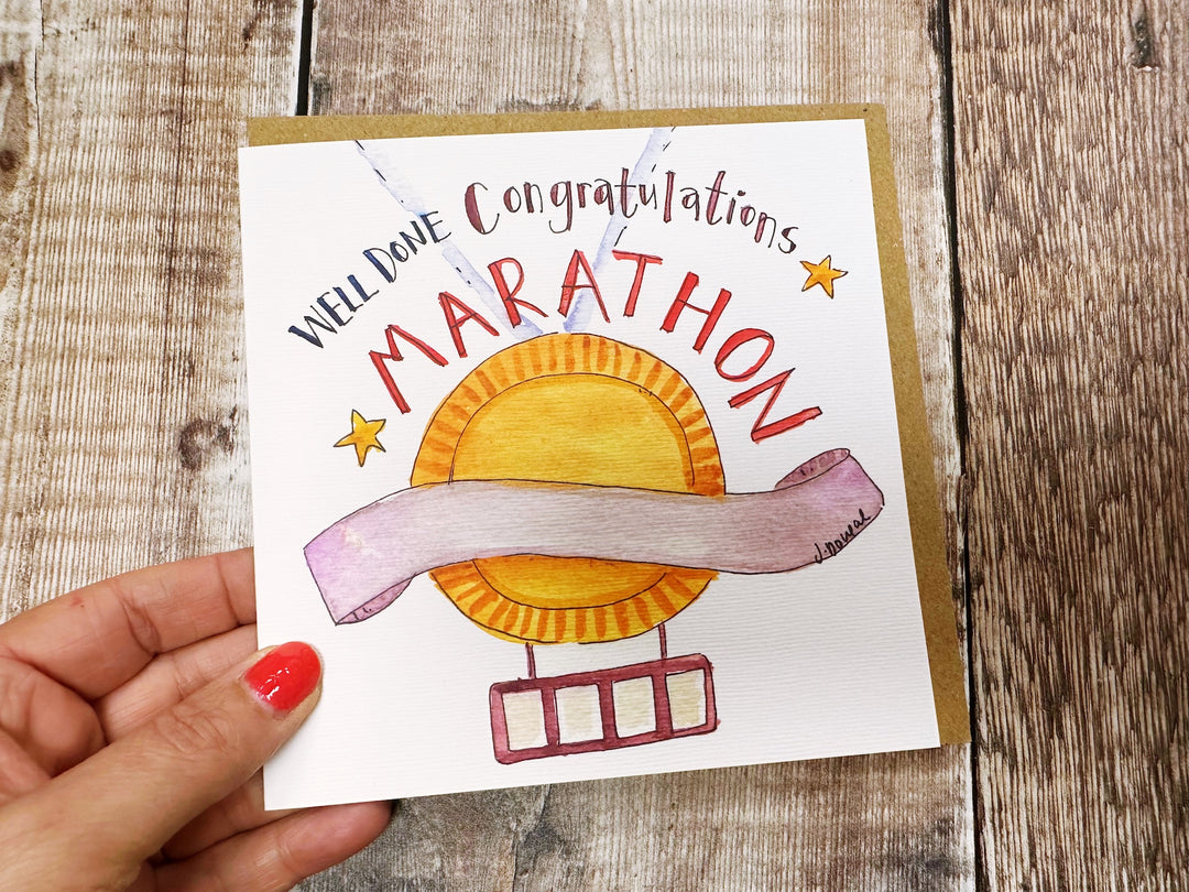 Well Done on doing a Marathon Greeting Card