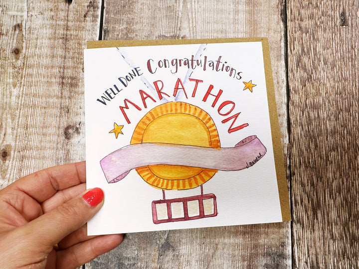 Well Done on doing a Marathon Greeting Card
