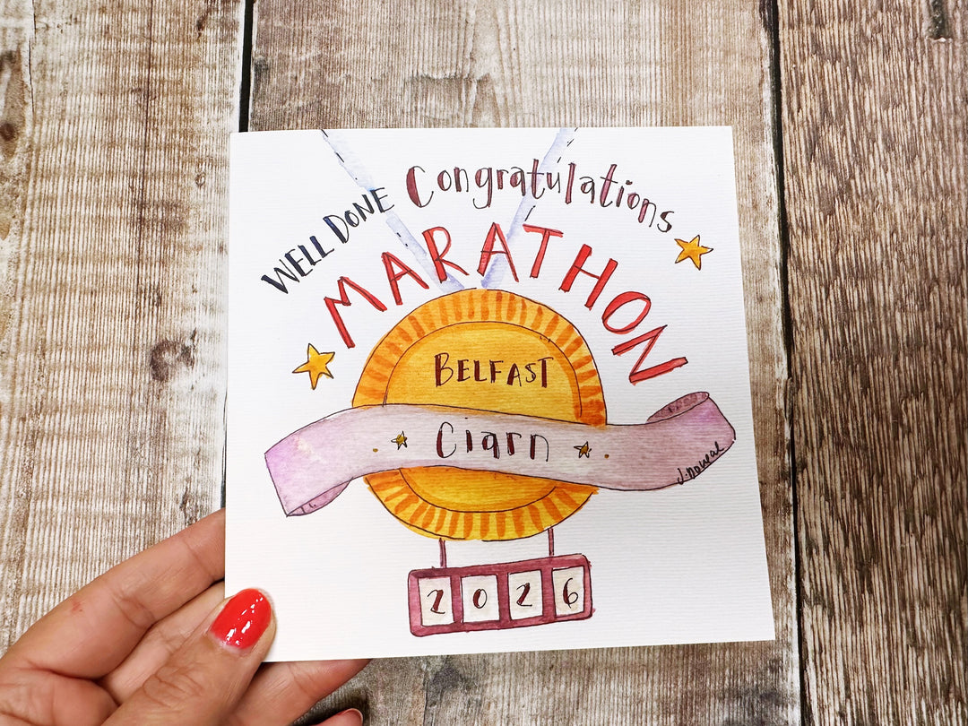 Well Done on doing a Marathon Greeting Card