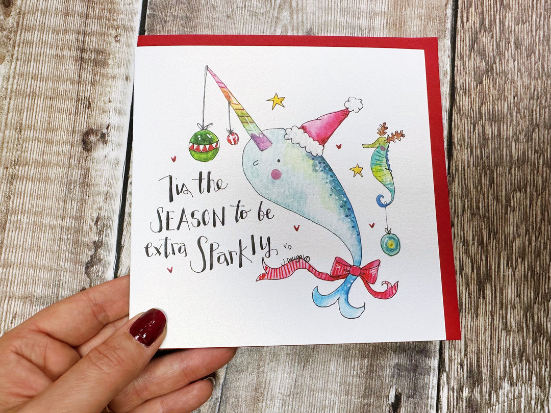 Tis the Season to be Extra Sparkly Personalised Christmas Card