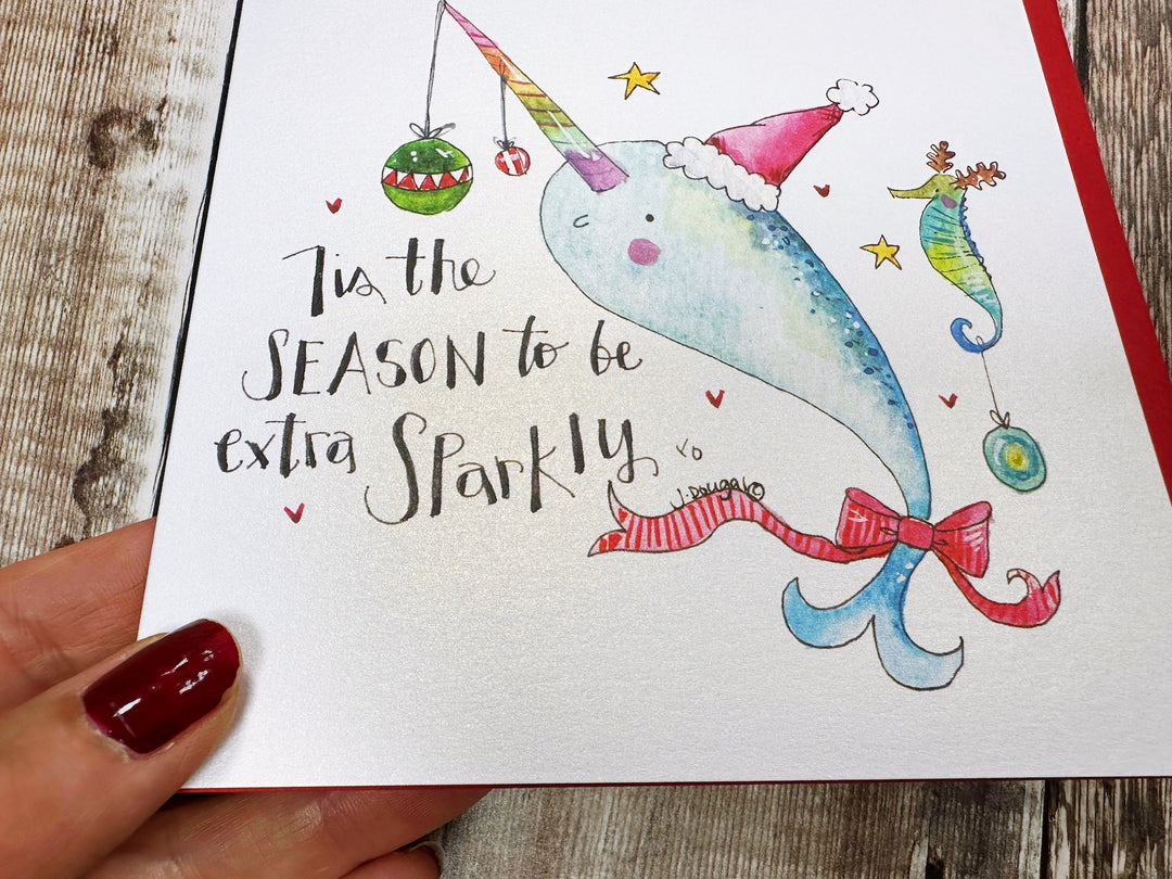 Tis the Season to be Extra Sparkly Personalised Christmas Card
