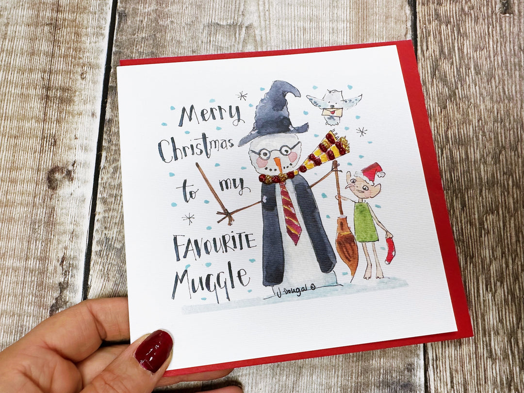 "To my favourite Muggle" Christmas Card - Personalised