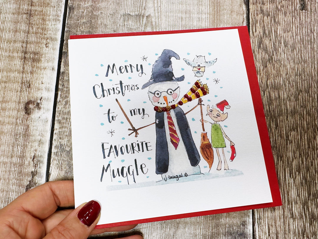 "To my favourite Muggle" Christmas Card - Personalised