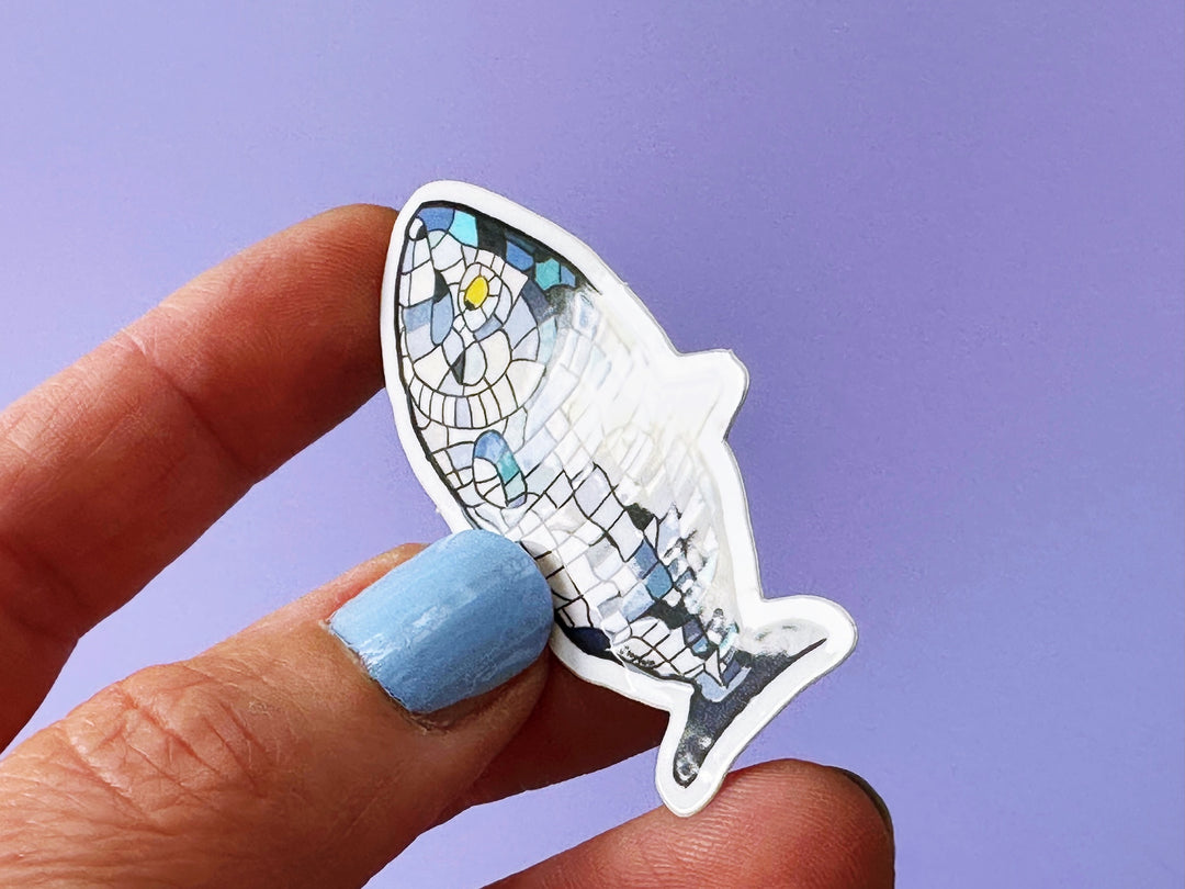 Tiny Belfast Big Fish Vinyl Sticker