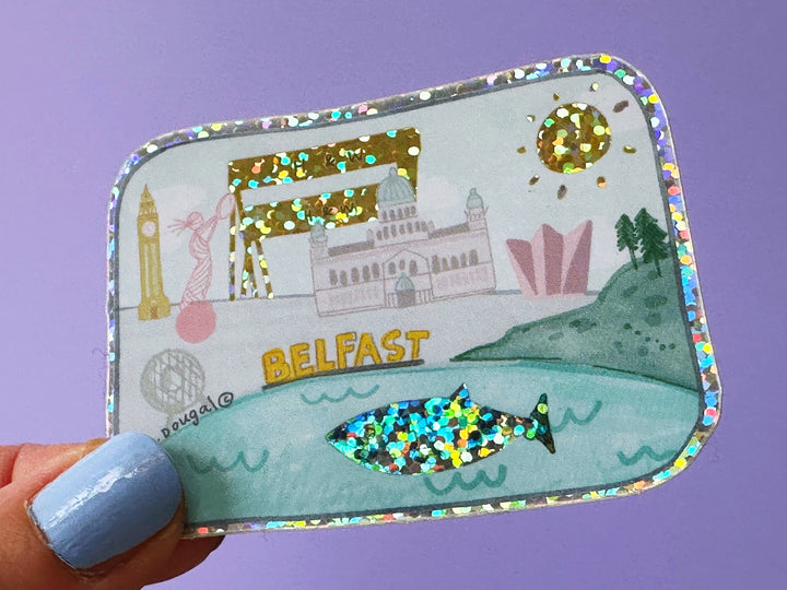 Glitter Pastel Glitter Belfast Vinyl Sticker