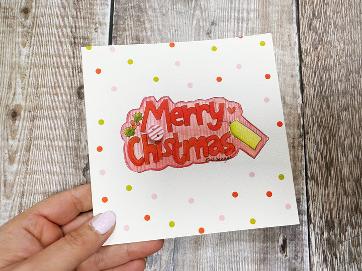Merry Christmas Card - Personalised