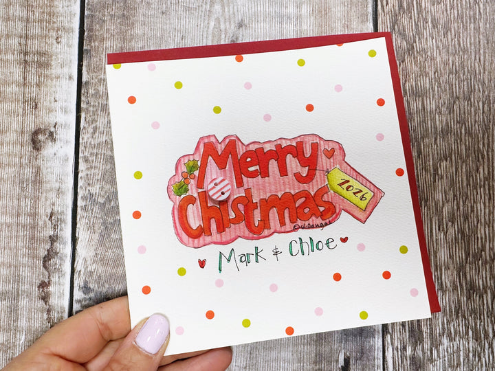 Merry Christmas Card - Personalised