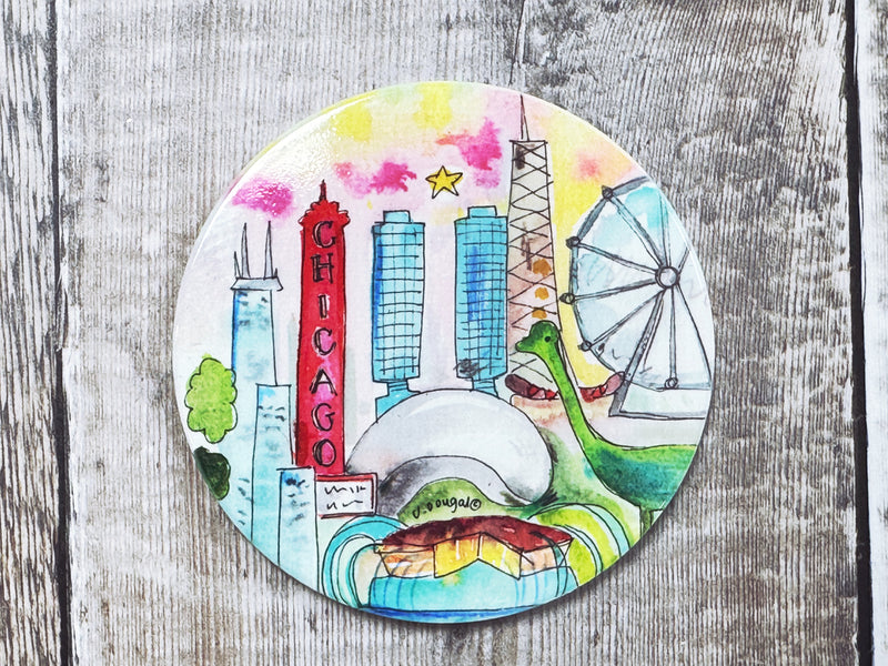 Chicago USA Ceramic Coaster