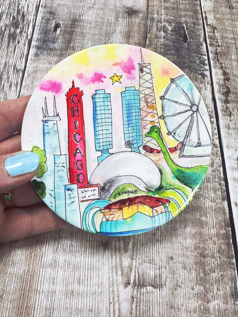 Chicago USA Ceramic Coaster