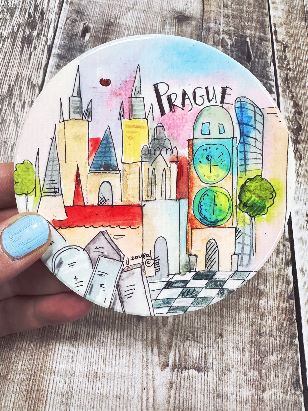 Prague Ceramic Coaster