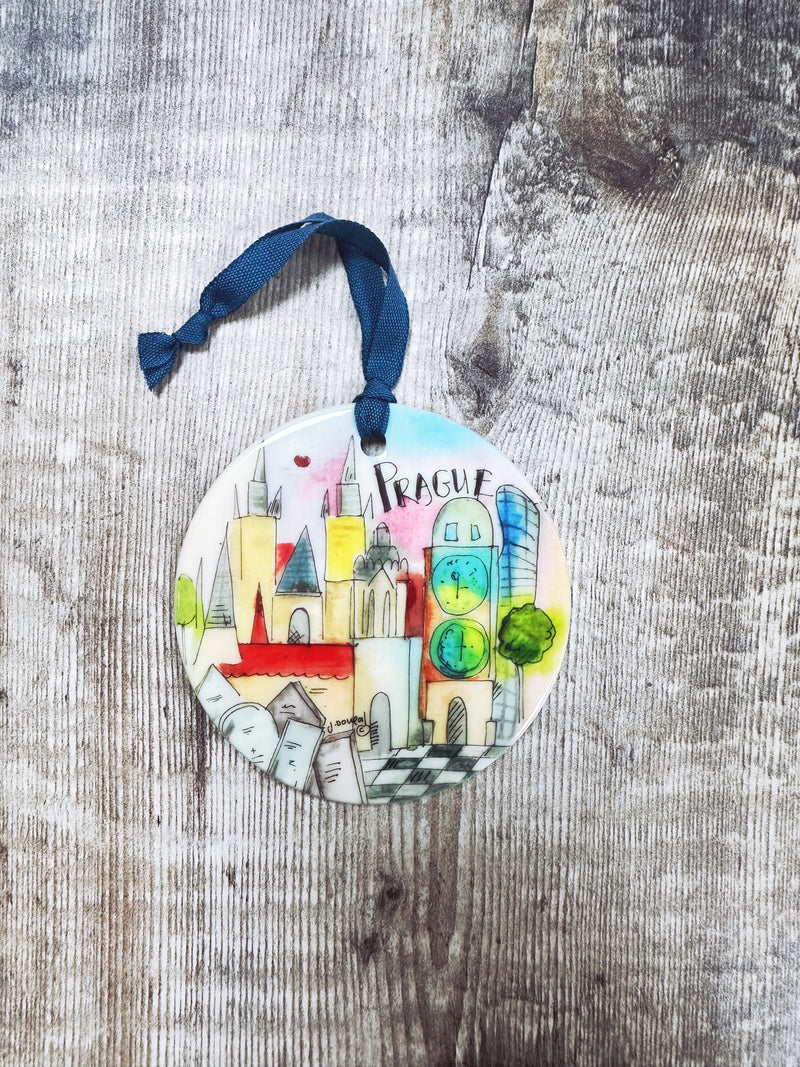 Chicago USA Little Cities Hanging Ceramic Decoration