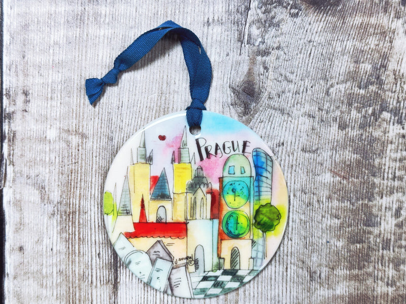 Chicago USA Little Cities Hanging Ceramic Decoration