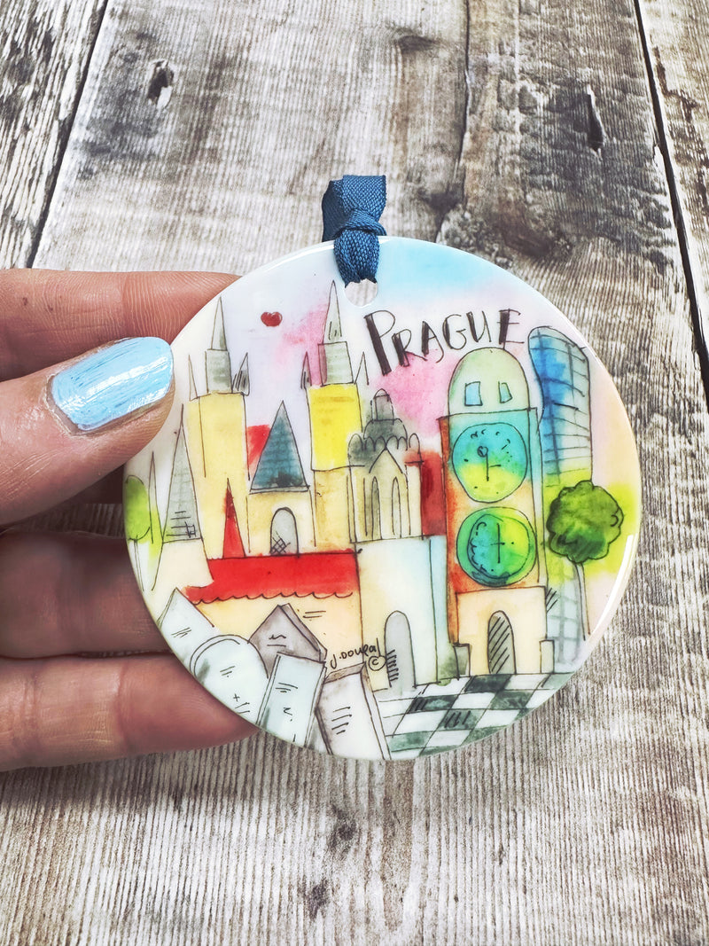 Chicago USA Little Cities Hanging Ceramic Decoration