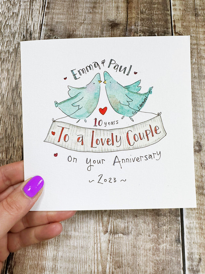 Love Doves Card - Personalised