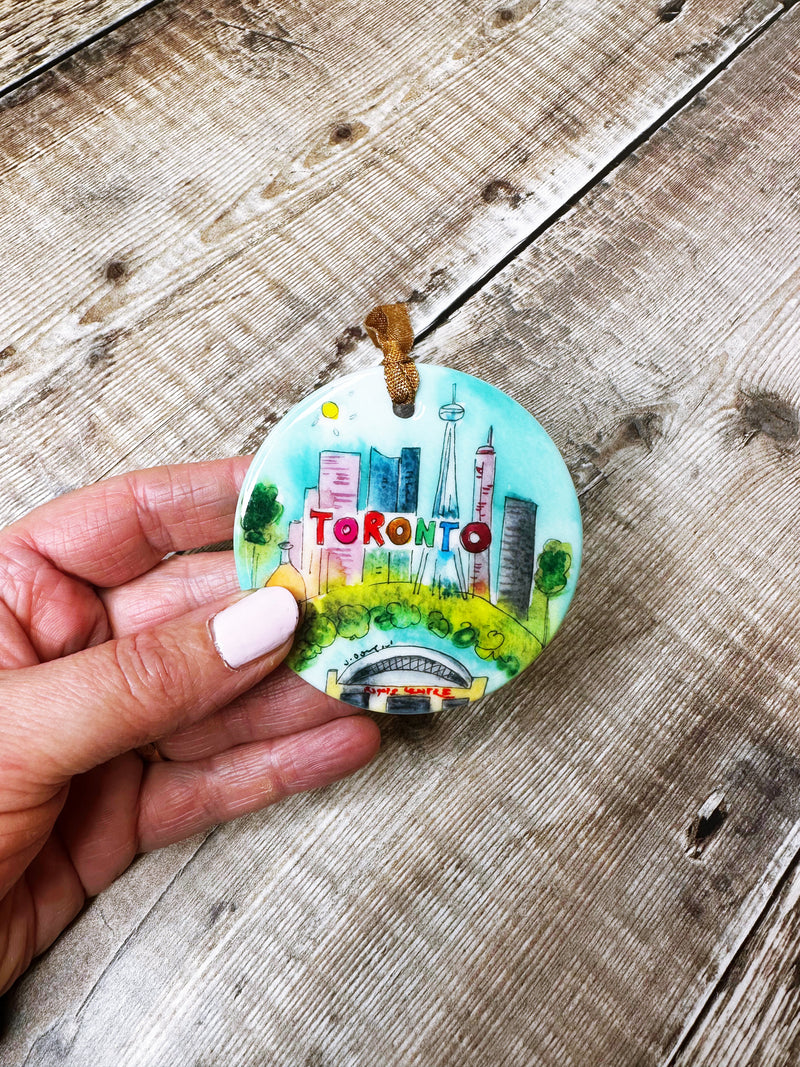 Toronto Canada Little Cities Hanging Ceramic decoration