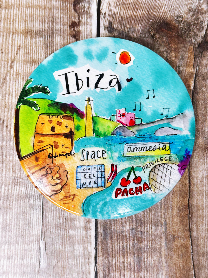 Ibiza Spain Ceramic Coaster