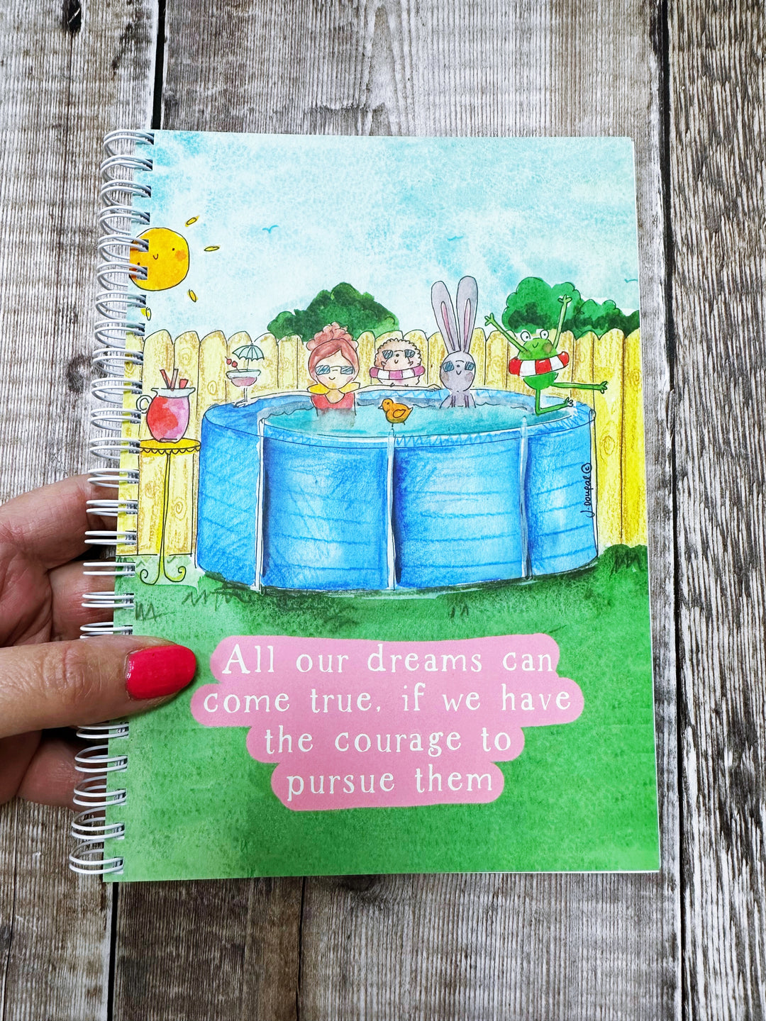 A5 Ring bound All our Dreams can come true Notebook or Planner