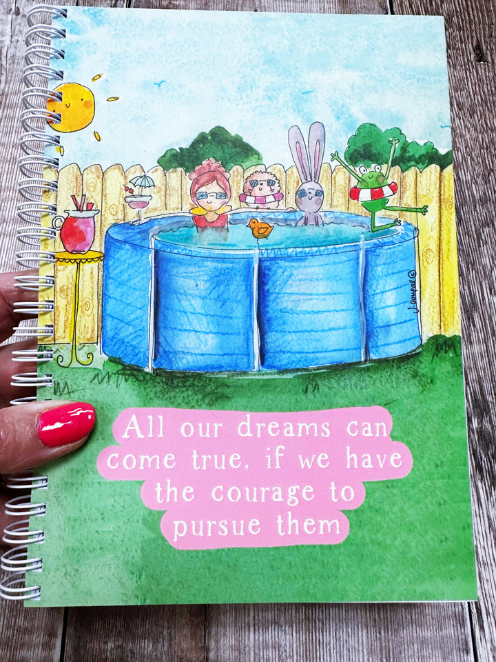 A5 Ring bound All our Dreams can come true Notebook or Planner