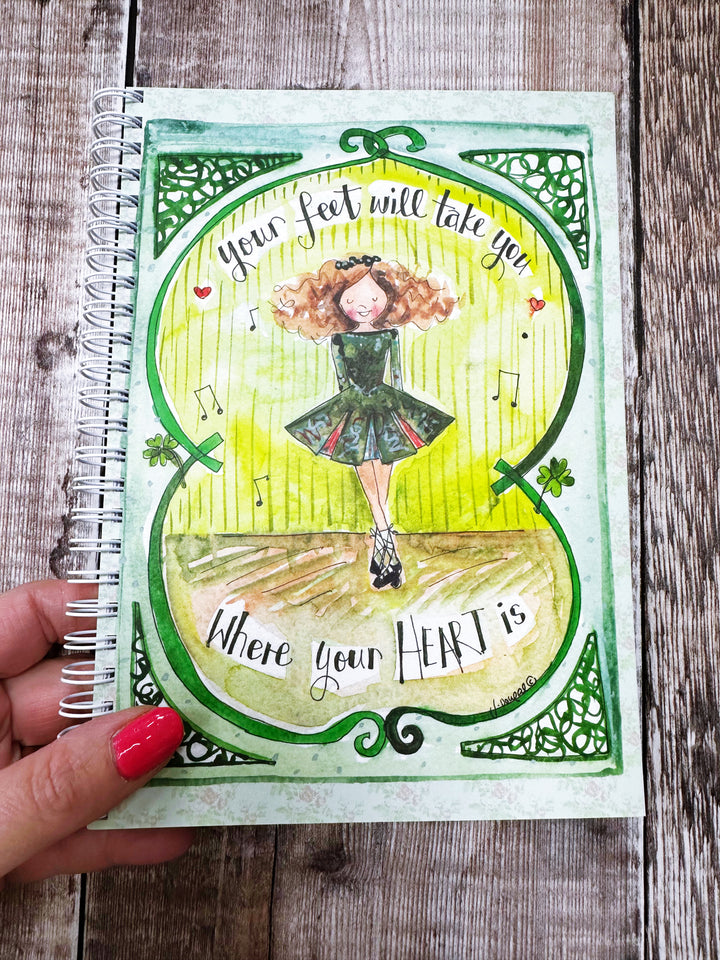 A5 Ring bound Irish Dancing Notebook or Planner