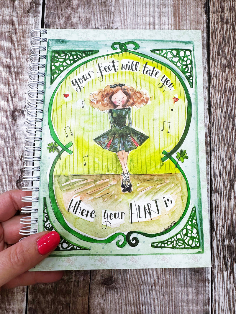 A5 Ring bound Irish Dancing Notebook or Planner