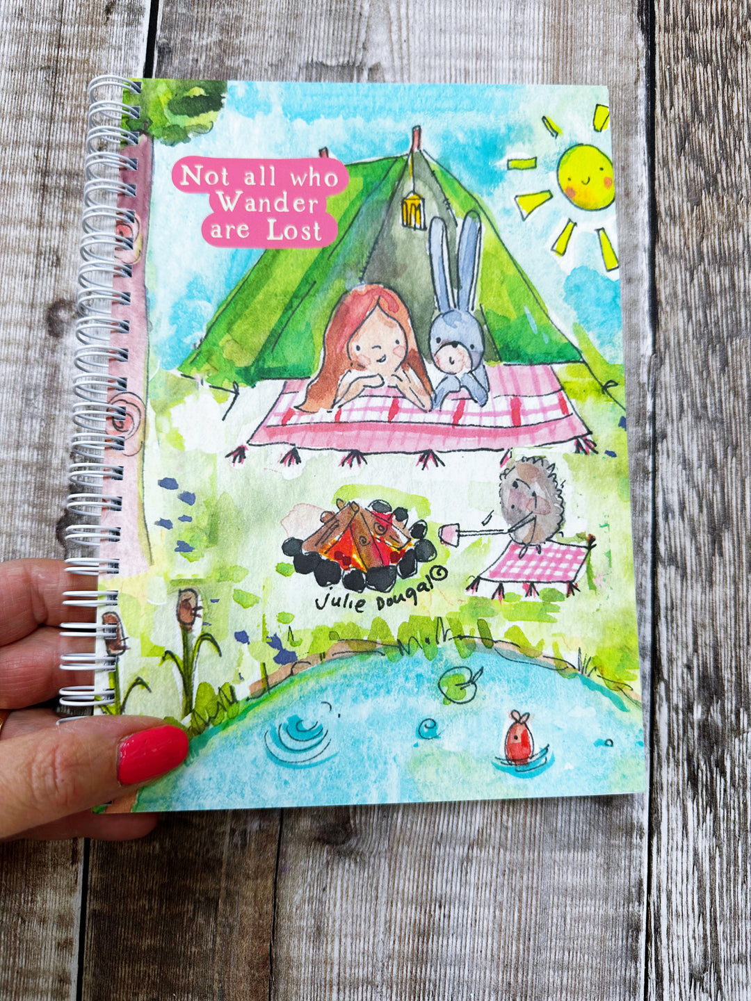 A5 Ring bound Not all who wander are lost Notebook or Planner
