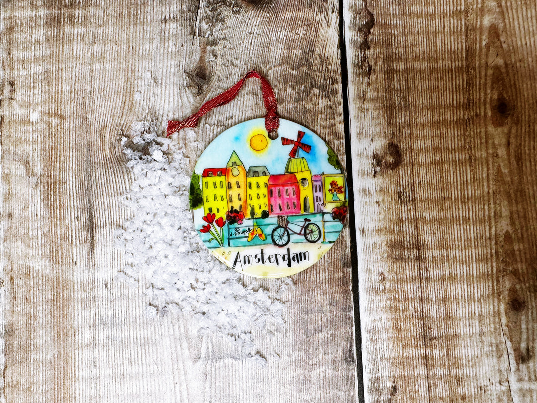Amsterdam Dutch Little Cities Hanging Ceramic decoration