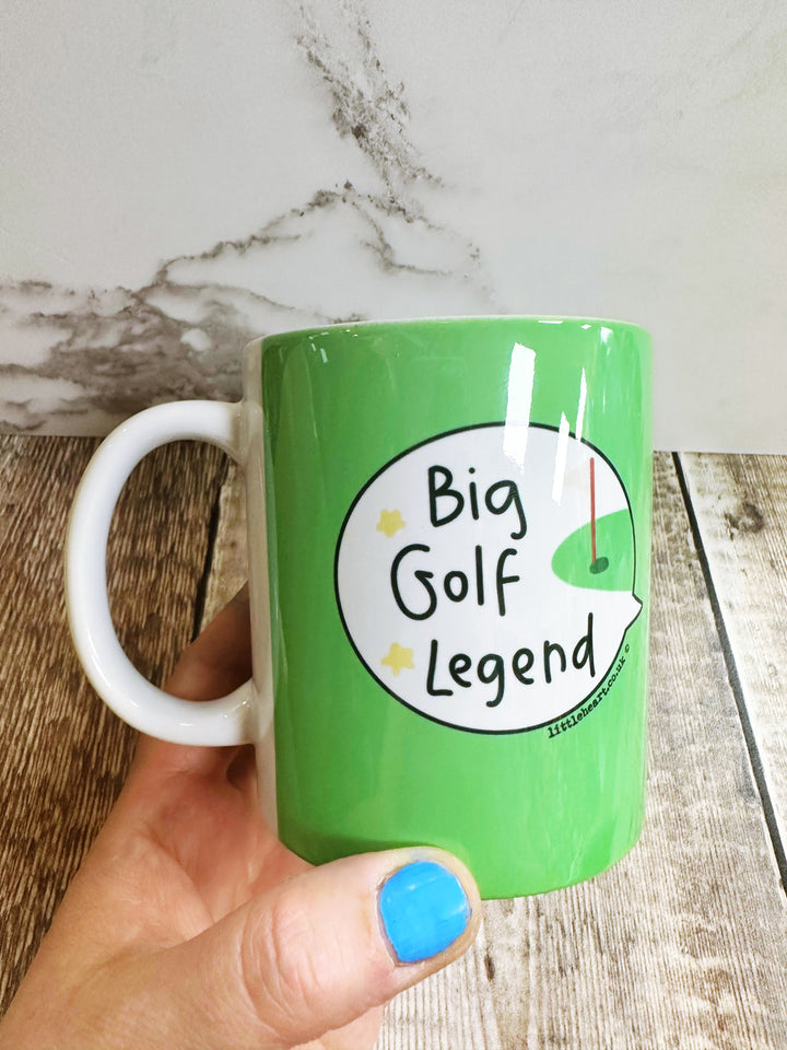 Big Golf Legend Speech Bubbles Mug, Coaster or Badge