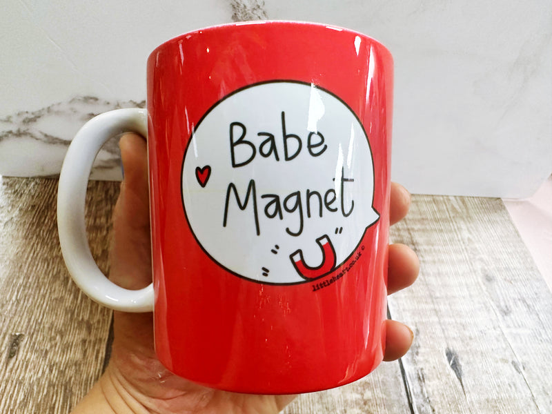 Babe Magnet Speech Bubbles Mug, Coaster or Badge