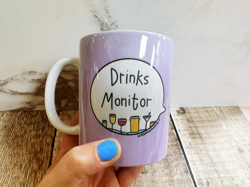 Drinks Monitor Speech Bubbles Mug, Coaster or Badge