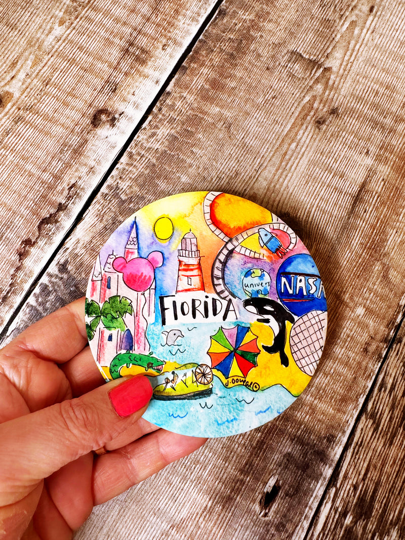 Orlando Florida Ceramic Coaster