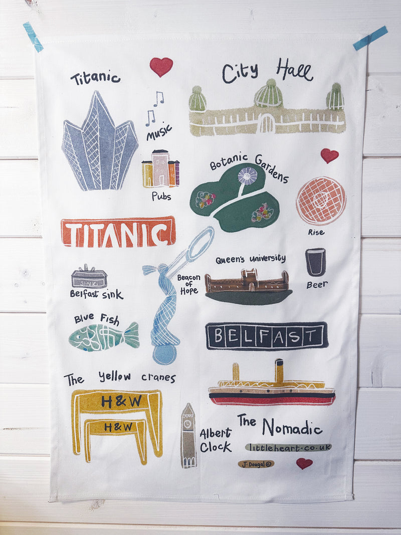 Belfast Buildings Tea Towel