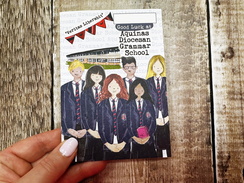 A6 First Day at Secondary School Personalised Greeting Card