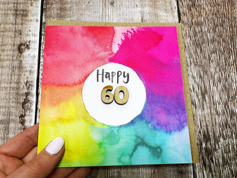 Rainbow Card with Age - Personalised