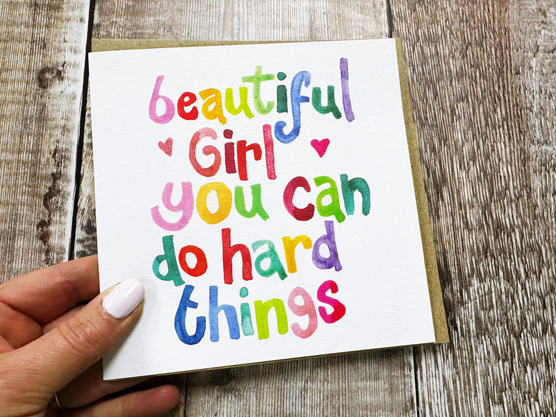 Beautiful Girl you can do Hard Things - Personalised