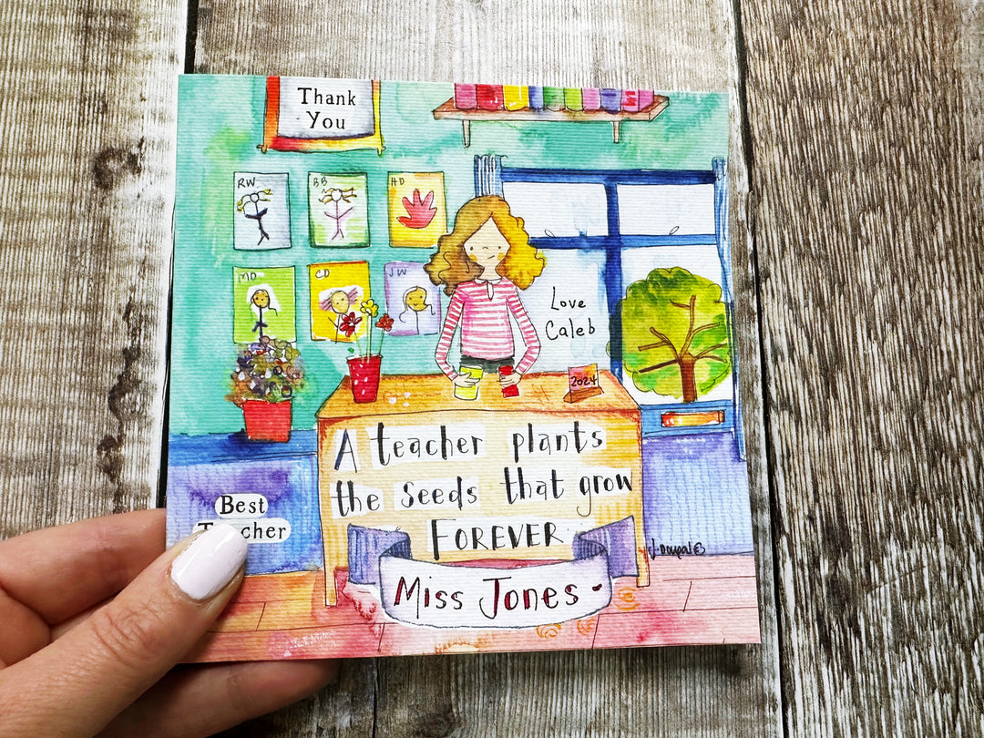 A Teacher Plants the Seeds Card - Personalised