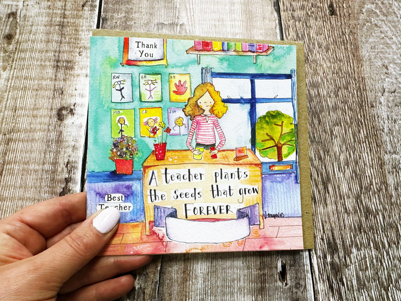 A Teacher Plants the Seeds Card - Personalised