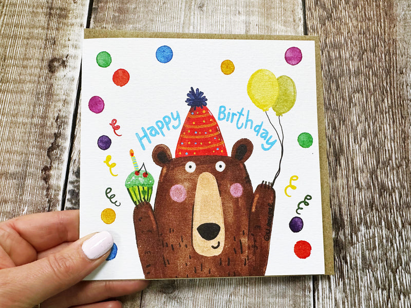 Birthday Bear Card - Personalised (Copy)