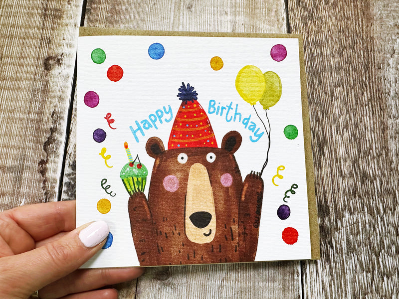 Birthday Bear Card - Personalised (Copy)