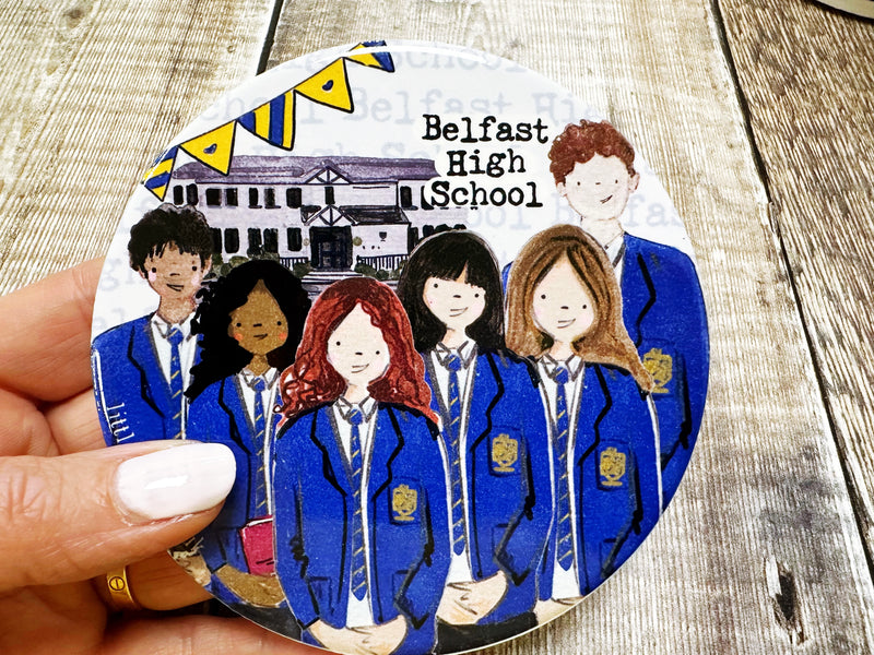 Secondary School Coaster with Acrylic Stand