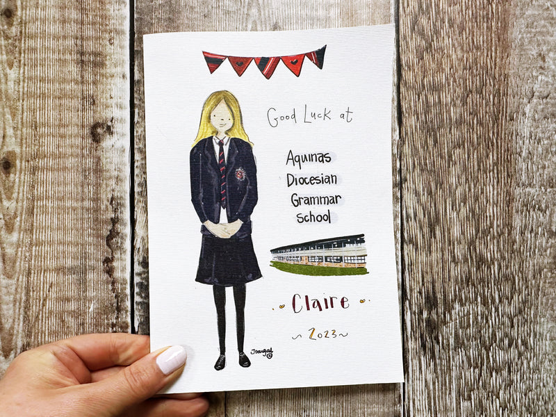 A5 Secondary School Personalised Card/Print