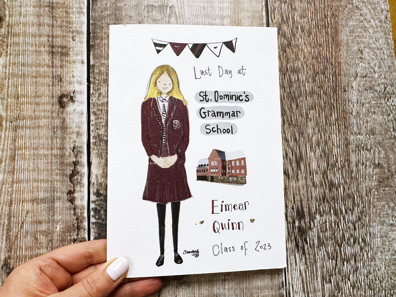 A5 Secondary School Personalised Card/Print