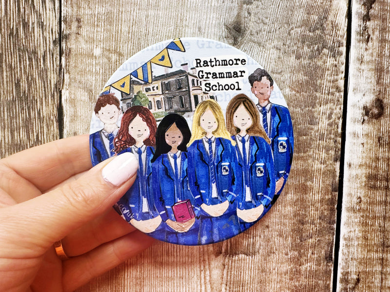 Secondary School Coaster with Acrylic Stand