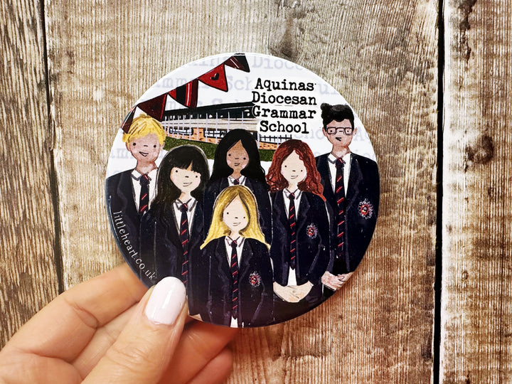 Secondary School Coaster with Acrylic Stand