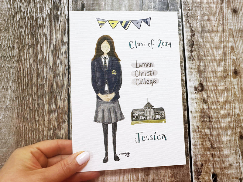 A5 Secondary School Personalised Card/Print